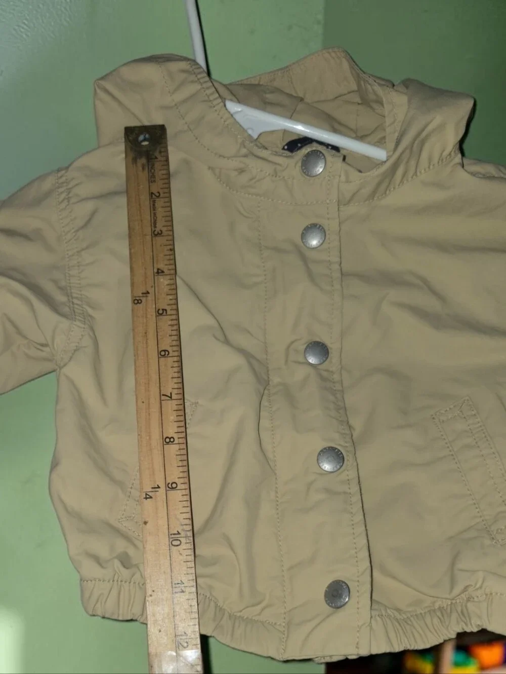 Vintage Baby Gap Hooded Windbreaker Jacket in Khaki